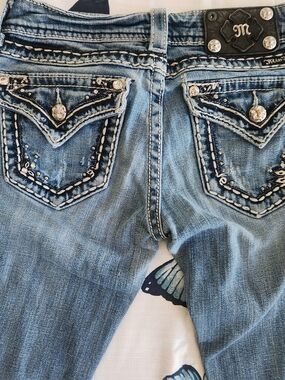 Miss Me Light Blue Embellished Boot Cut Jeans